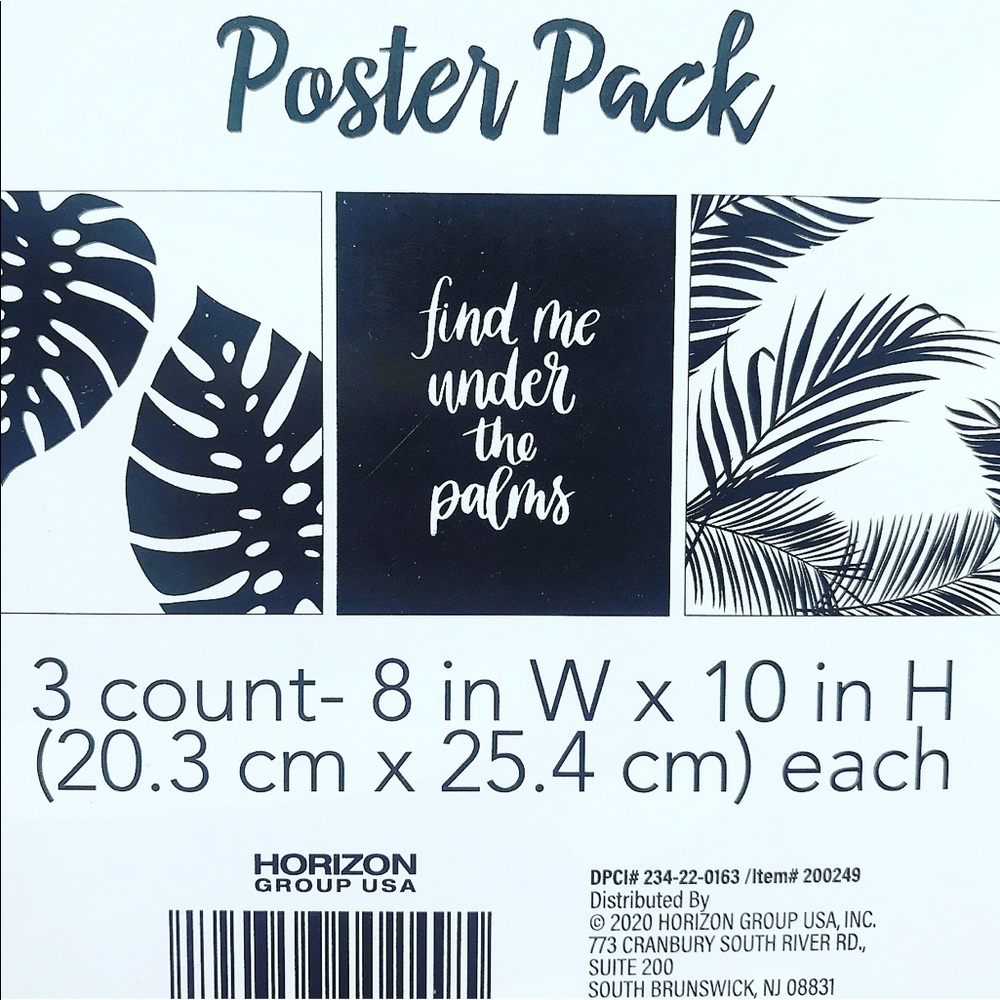 Tropical Monstera Leaf Poster Pack - Black 🖤